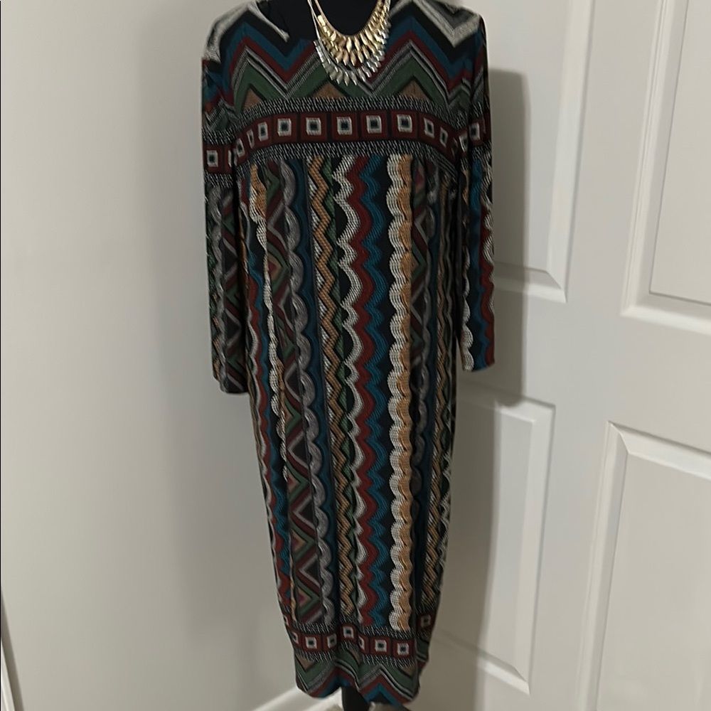 NWT Multicolor Geometric Patterned Dress